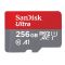 Sandisk MicroSD Ultra Adroid memóriakártya 256GB, 150MB/s, A1, Class 10, UHS-I (215423)